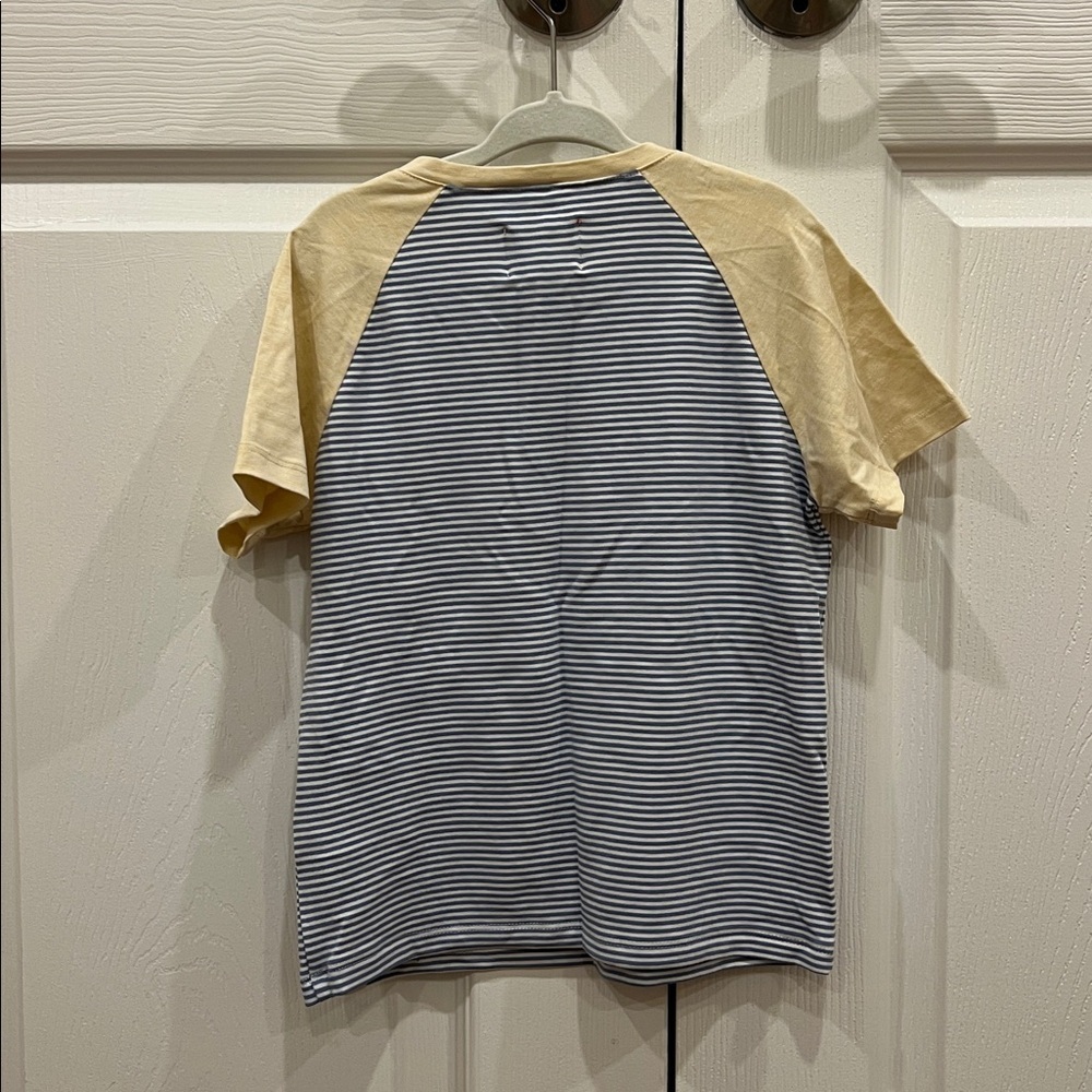 ME & HENRY Striped T-Shirt Blue White Tan Boys Size 4-5 Years - Picture 2 of 7